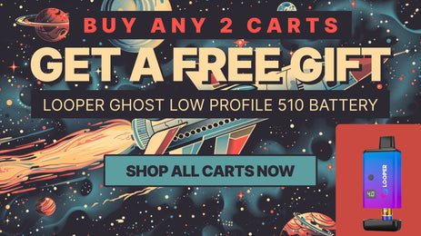 Buy 2 Cartridges, Get a LOOPER GHOST LOW PROFILE 510 BATTERY Free!