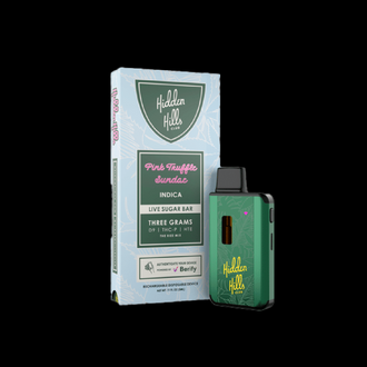HIDDEN HILLS 3G LIVE SUGAR BAR DISPOSABLE PINK TRUFFLE SUNDAE D9 THCP HTE