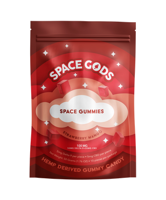 SPACE GODS SPACE GUMMIES STRAWBERRY MANGO 10MG-10PK