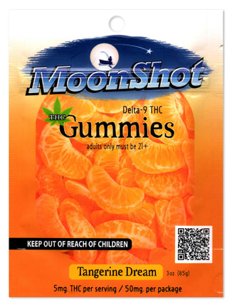 MOONSHOT DELTA-9 THC GUMMIES TANGERINE DREAM 50MG PER PACKAGE