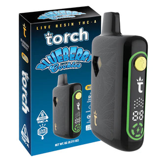 TORCH PULSE 6G LIVE RESIN THC-A DISPOSABLE BLUEBERRY COOKIES-INDICA