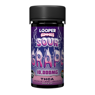 LOOPER THCA, D-9, HHC, D-8 GUMMIES 10,000MG SOUR GRAPE