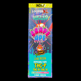 LOOPER Lifted Series Live Resin XL 3G Disposable Grape Ape