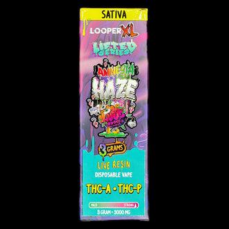 LOOPER Lifted Series Live Resin XL 3G Disposable Amnesia Haze