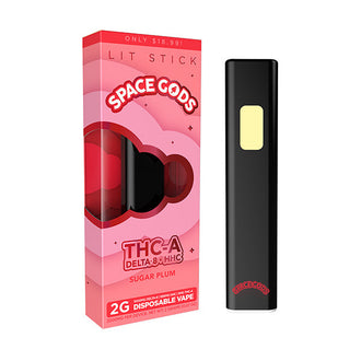 SPACE GODS LIT STICK 2G DISPOS THCA D8 HHC SUGAR PLUM - SATIVA
